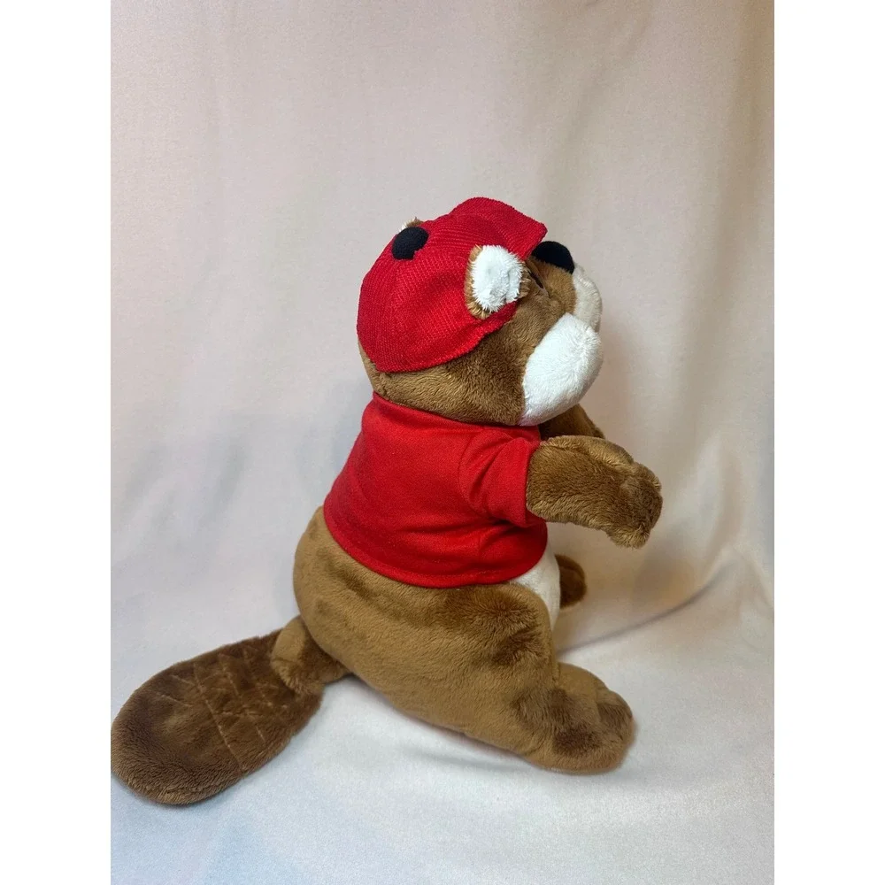 Bucc Ees Beaver Plush Red Hat Shirt Stuffed Animal Toy 10‎ Inch